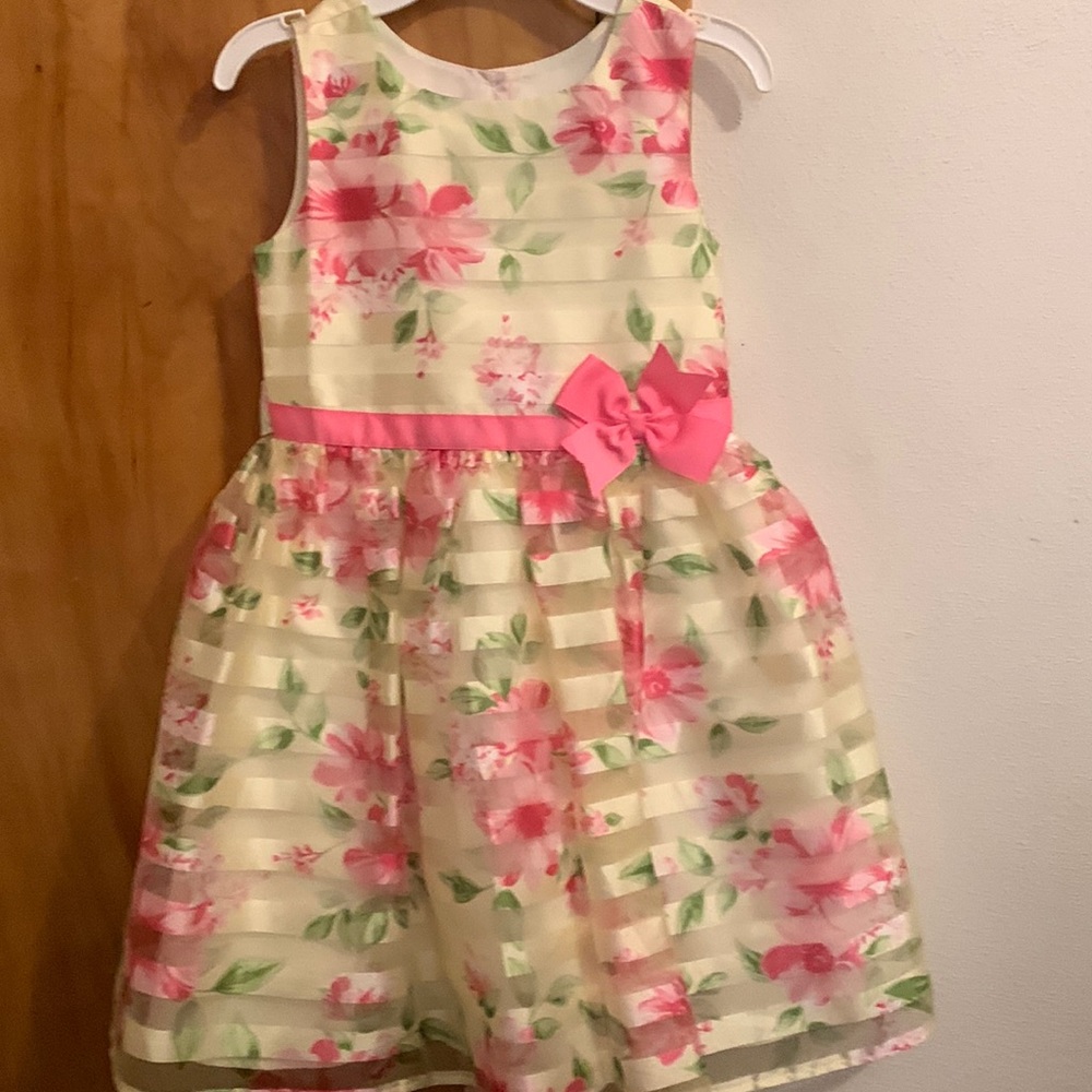 Pink/yellow floral dress